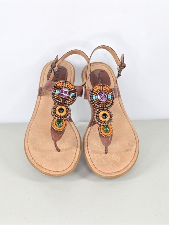 b.o.c. Shoes - b.ø.c Beaded Slingback Sandals Embellished Boho Artisan Size 7